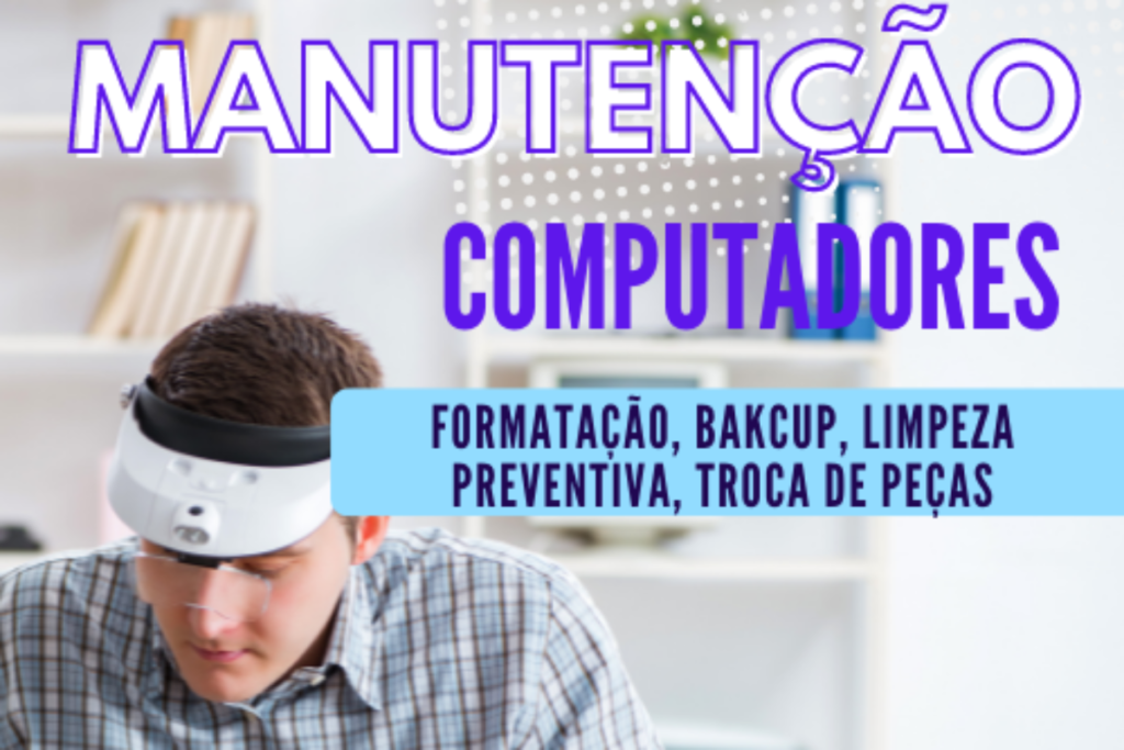 Trabalhamos com manutenção de computador, formatação, backup, limpeza preventiva, troca de peças.